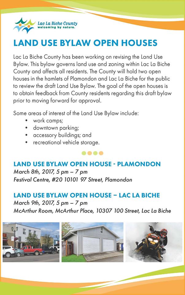 Lac La Biche Holding Open Houses on Land Use Bylaw