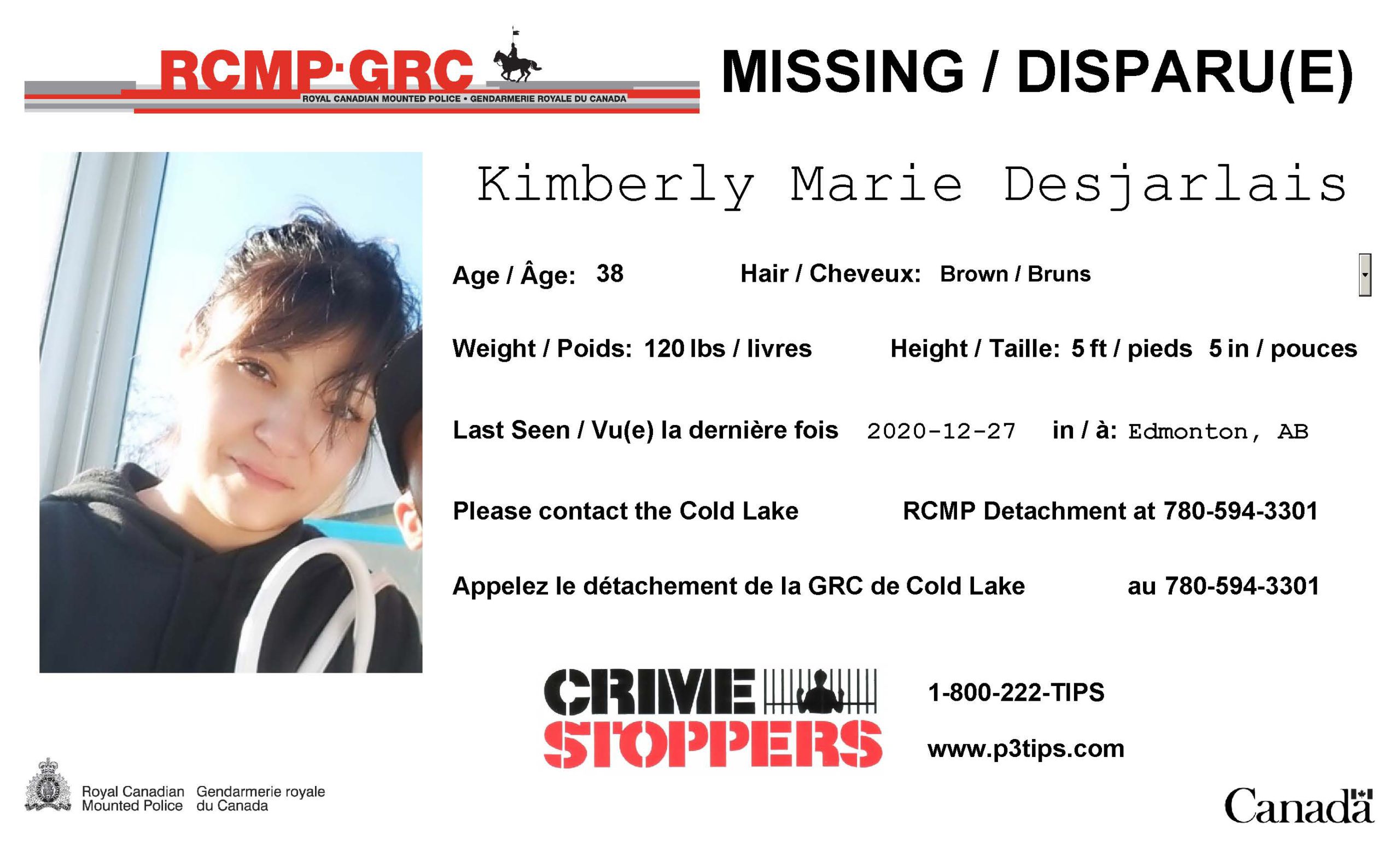 Cold Lake Rcmp Looking For Help Finding Missing Woman My Lakeland Now 0637
